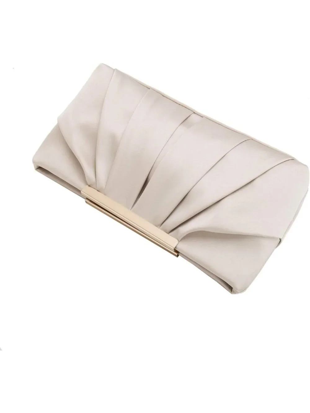 Elegant Pleated Satin Evening Clutch Bag | Classy Formal Purse for Women